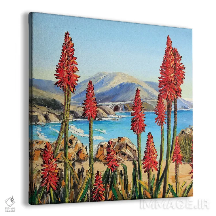 تابلو دکوراتیو سوسن های بیگ سور i اثر لیزا الی - نمای پرسپکتیو محصول