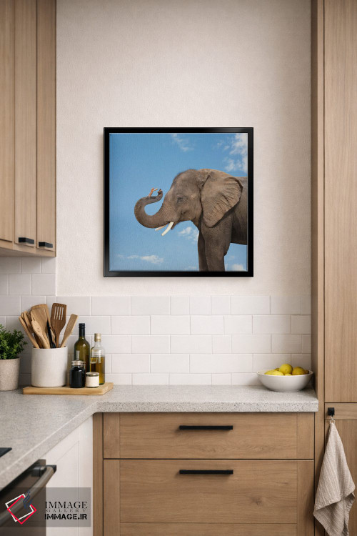 تابلو دکوراتیو دوستی فیل و موش اثر لوند روزر - D6B