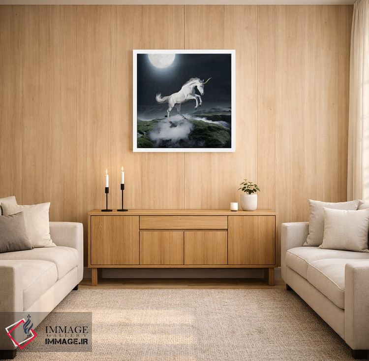 تابلو دکوراتیو تک شاخ نیمه شب اثر لوند روزر - D2W