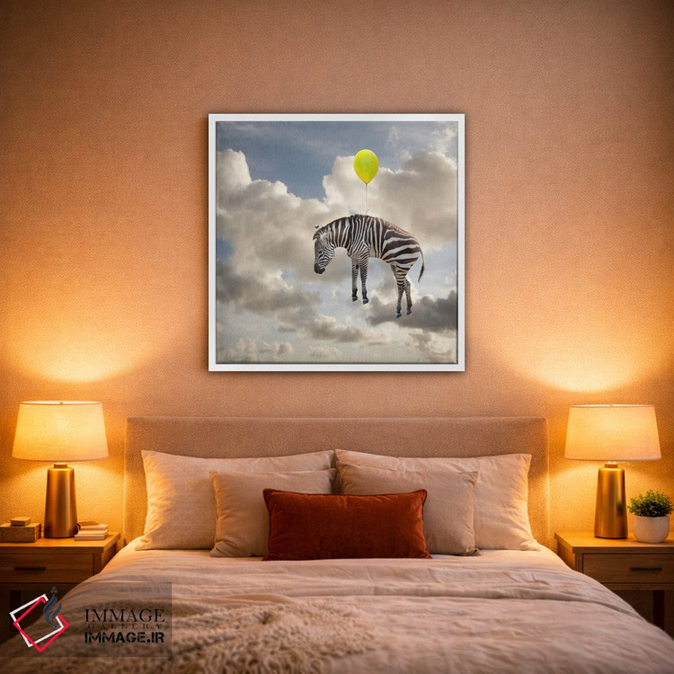 تابلو دکوراتیو شناور گورخری اثر لوند روزر - D1W