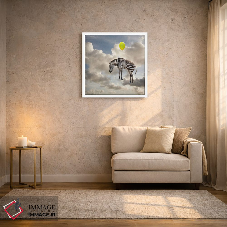 تابلو دکوراتیو شناور گورخری اثر لوند روزر - D3W