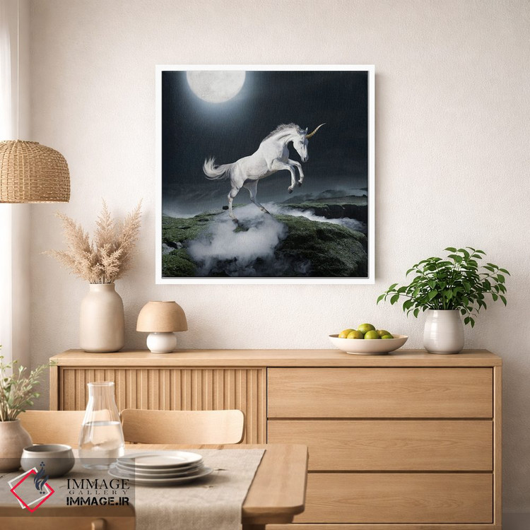 تابلو دکوراتیو تک شاخ نیمه شب اثر لوند روزر - D3W