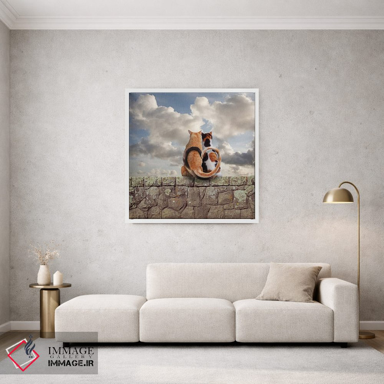 تابلو دکوراتیو عشق گربه ای کامل اثر لوند روزر - D1W