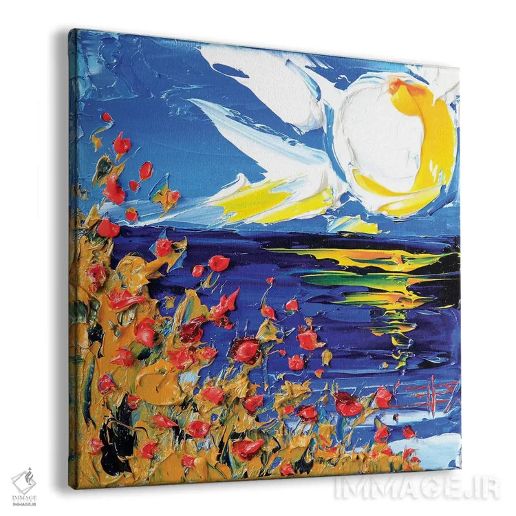 تابلو دکوراتیو غروب در مانتری اثر لیزا الی - نمای پرسپکتیو محصول