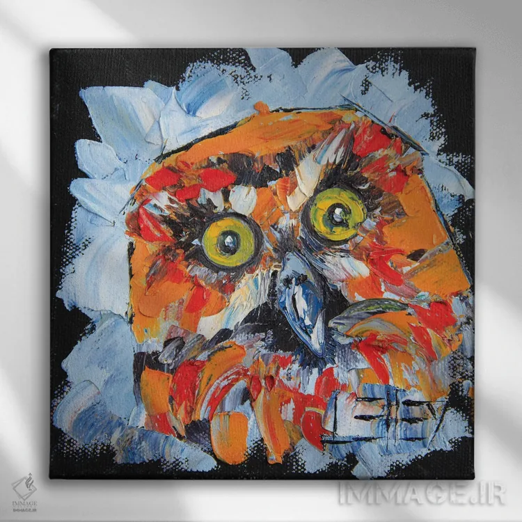 تابلو دکوراتیو پرنده بومی مورپورک نیوزیلند اثر لیزا الی - نمای روبهرو روی دیوار