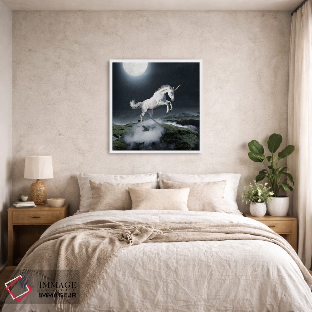 تابلو دکوراتیو تک شاخ نیمه شب اثر لوند روزر - D6W