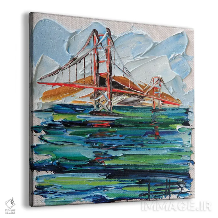 تابلو دکوراتیو پل گلدن گیت VIII اثر لیزا الی - نمای پرسپکتیو محصول