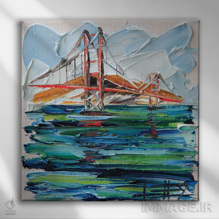 تابلو دکوراتیو پل گلدن گیت VIII اثر لیزا الی - نمای روبهرو روی دیوار