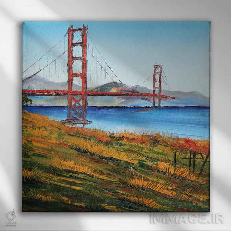 تابلو دکوراتیو پل گلدن گیت VII اثر لیزا الی - نمای روبهرو روی دیوار