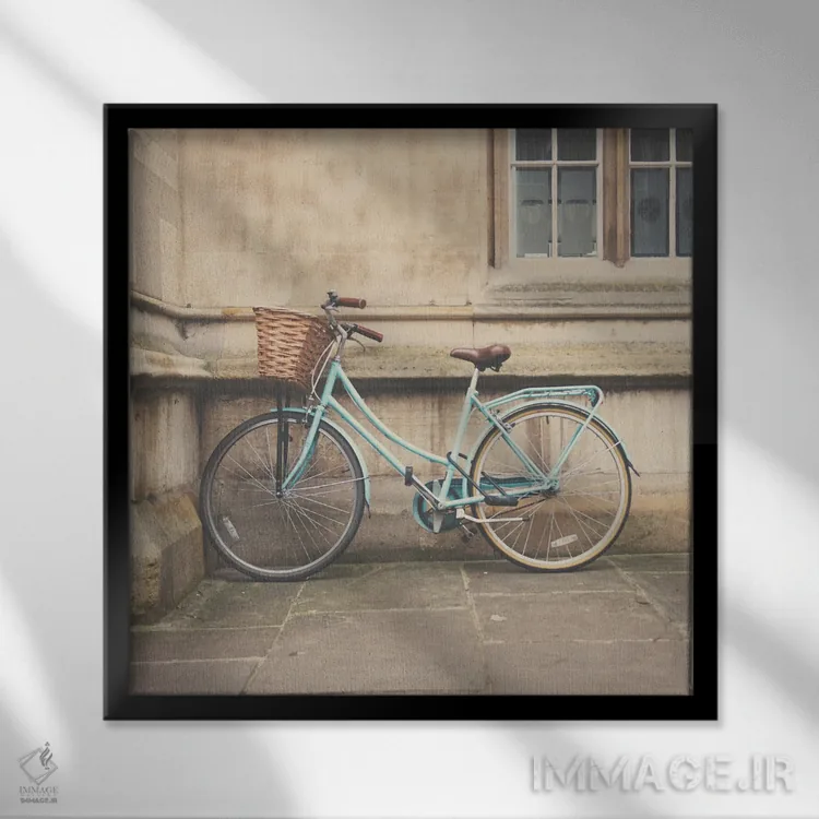 تابلو دکوراتیو دوچرخه اثر لورا ایوانز - نمای قابدار مشکی