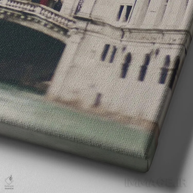 تابلو دکوراتیو پل ریالتو اثر لورا ایوانز - نمای نزدیک بافت بوم