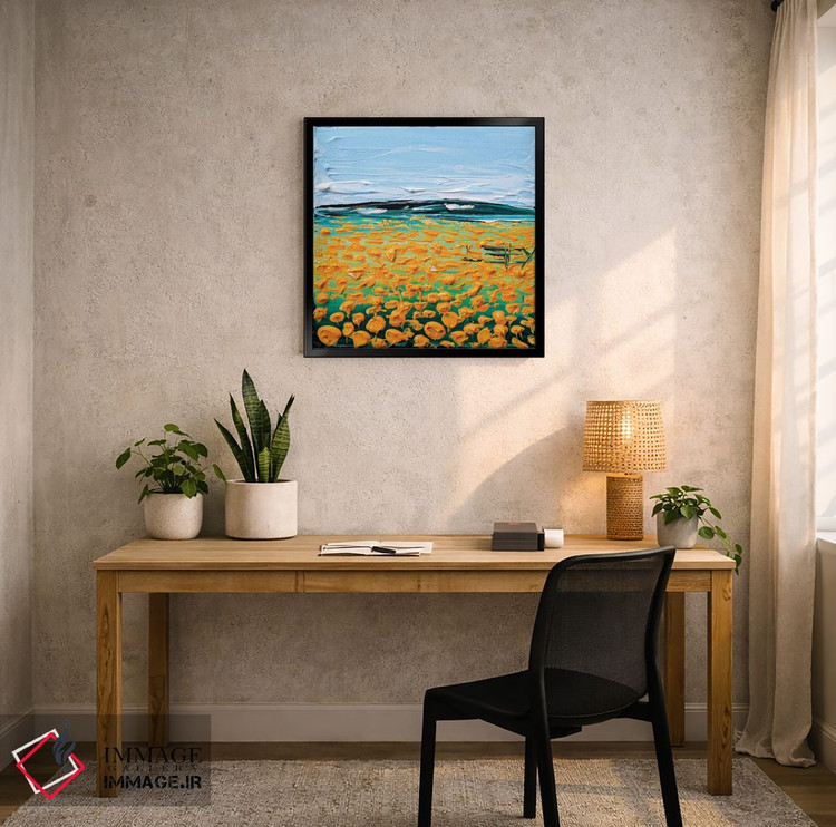 تابلو دکوراتیو مزرعه شقایق ها اثر لیزا الی - D6B