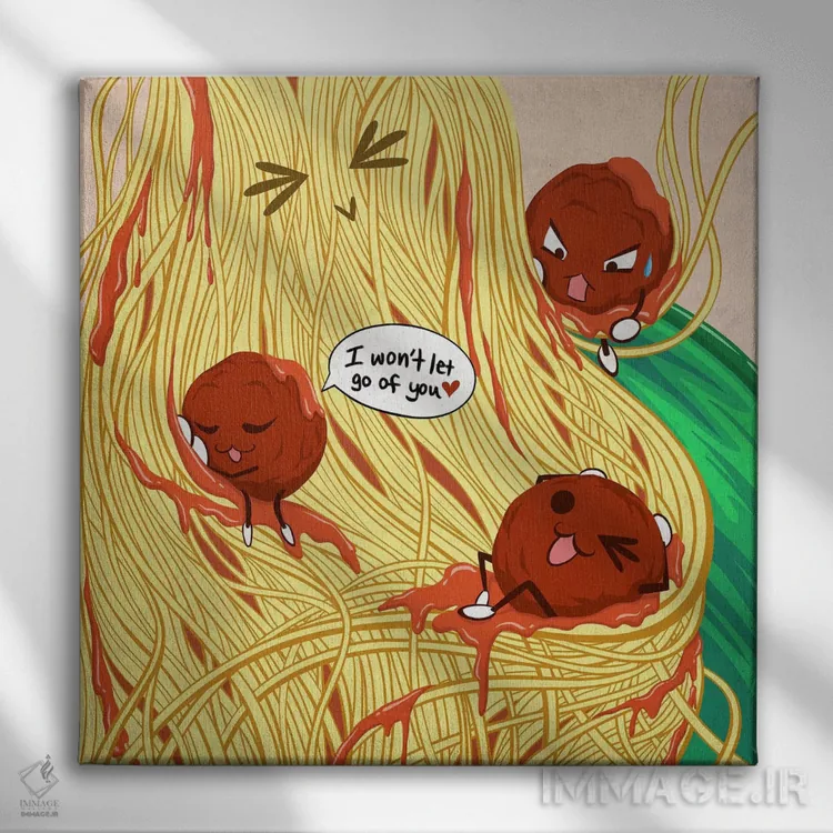 تابلو دکوراتیو آسایش خوشمزه غذایی اثر فایو بای فایو کالکتیو - نمای روبهرو روی دیوار