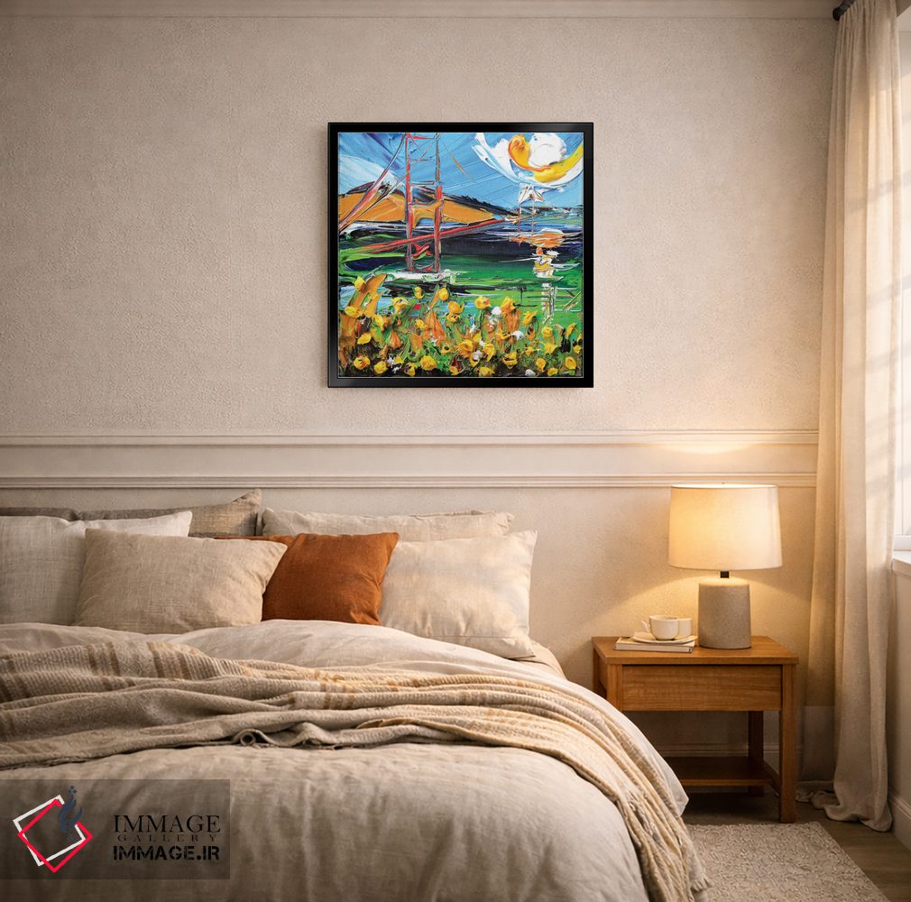 تابلو دکوراتیو پل گلدن گیت در قلب من اثر لیزا الی - D5B