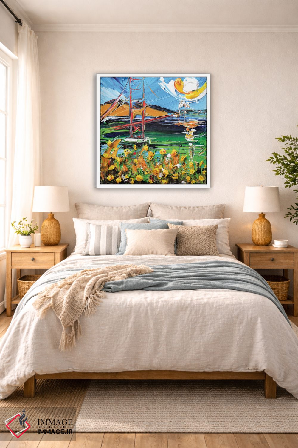 تابلو دکوراتیو پل گلدن گیت در قلب من اثر لیزا الی - D4W