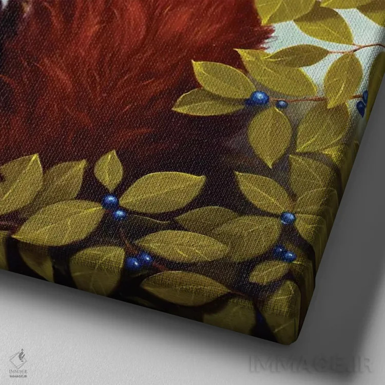 تابلو دکوراتیو گنجینه های روباه اثر لیزا فالکن سترن - نمای نزدیک بافت بوم