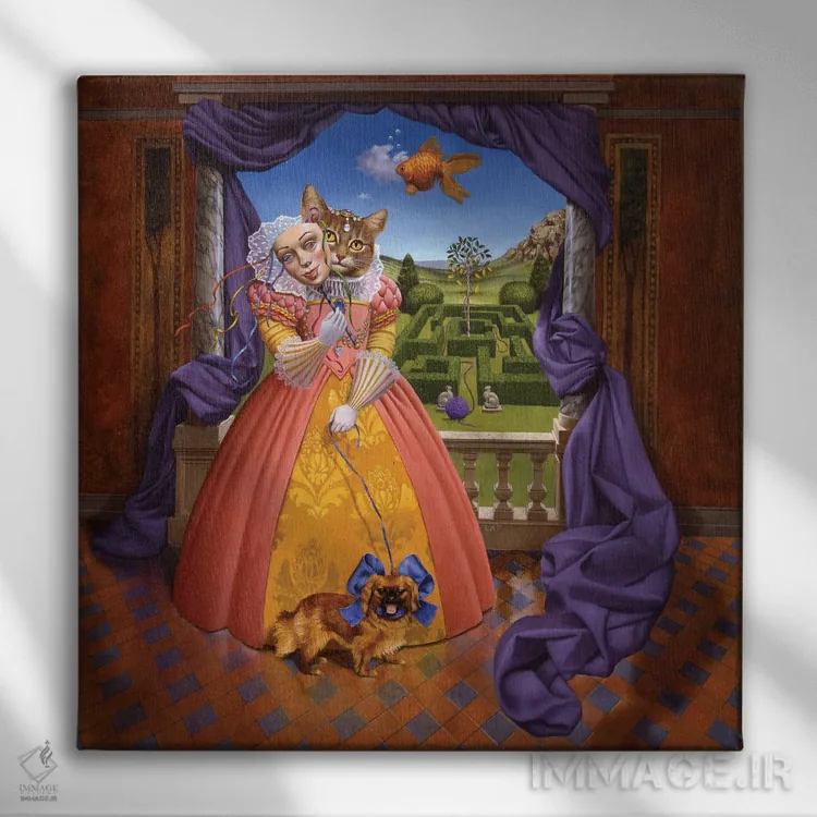 تابلو دکوراتیو آلیس اثر لیزا فالکن سترن - نمای روبهرو روی دیوار