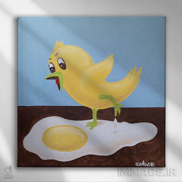 تابلو دکوراتیو اوه! اثر آلا گرانده - نمای روبهرو روی دیوار