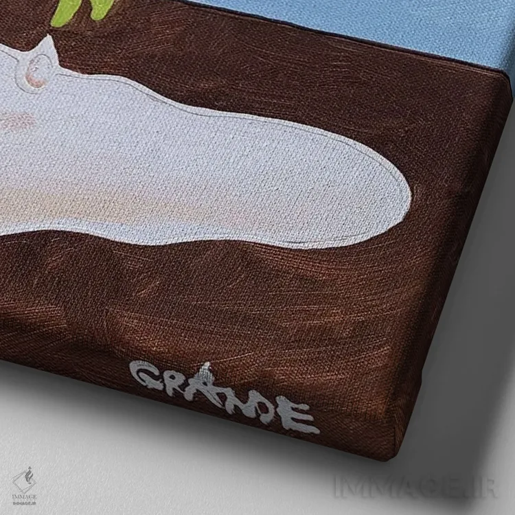 تابلو دکوراتیو اوه! اثر آلا گرانده - نمای نزدیک بافت بوم