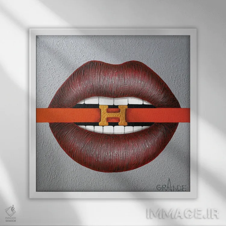 تابلو دکوراتیو عشق، کمربند هرمس اثر آلا گرانده - نمای قابدار سفید