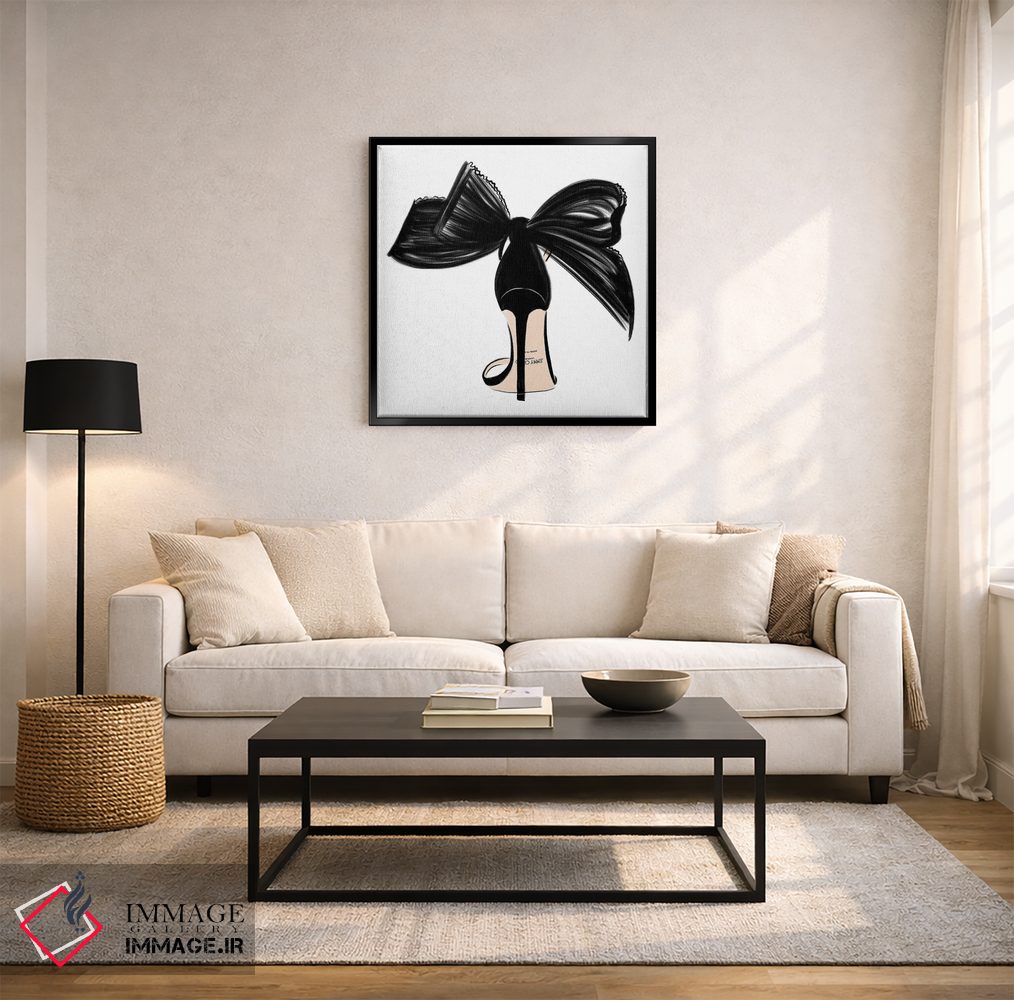 تابلو دکوراتیو پاشنه بلند پاپیونی اثر لا فم ژوژو - D3B