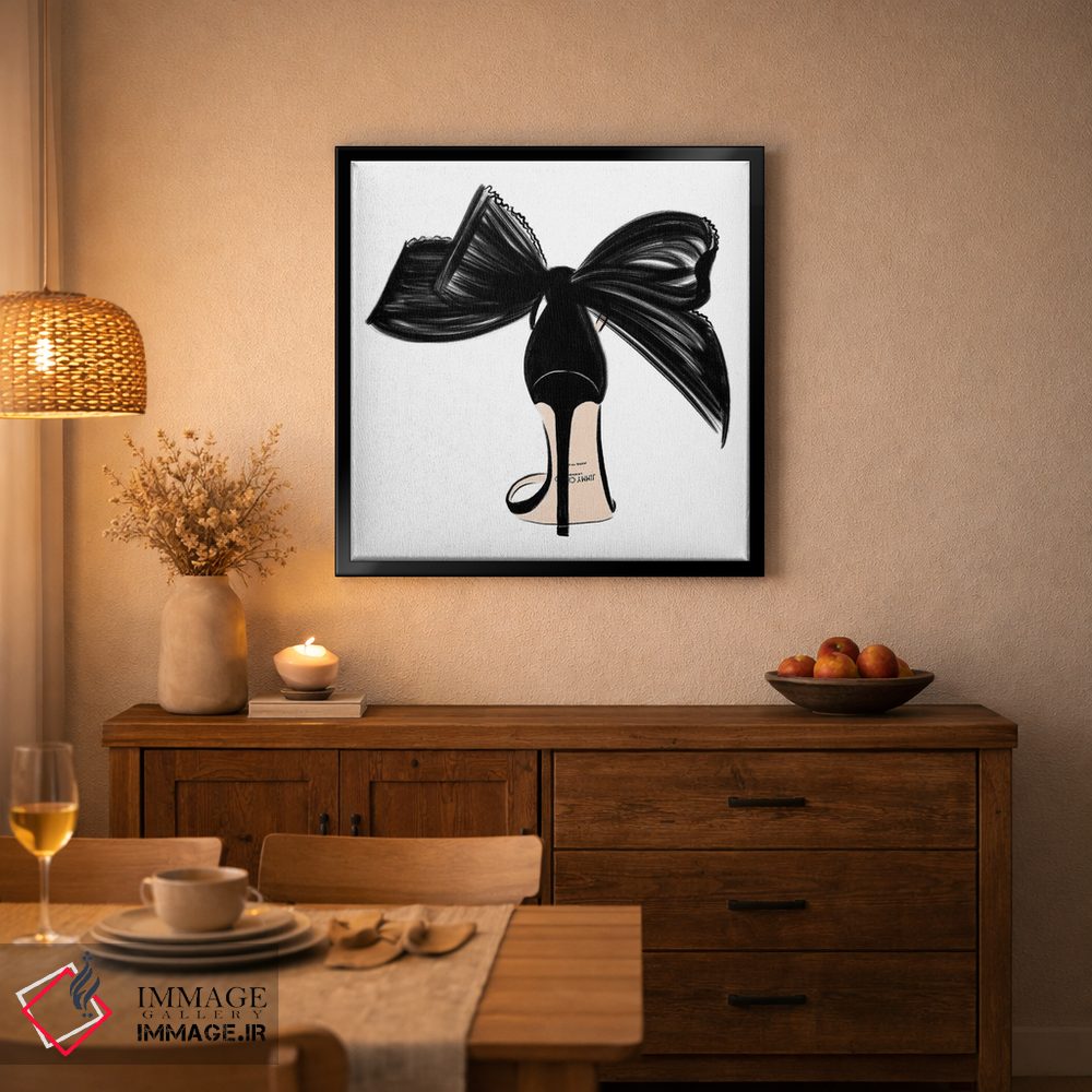 تابلو دکوراتیو پاشنه بلند پاپیونی اثر لا فم ژوژو - D4B