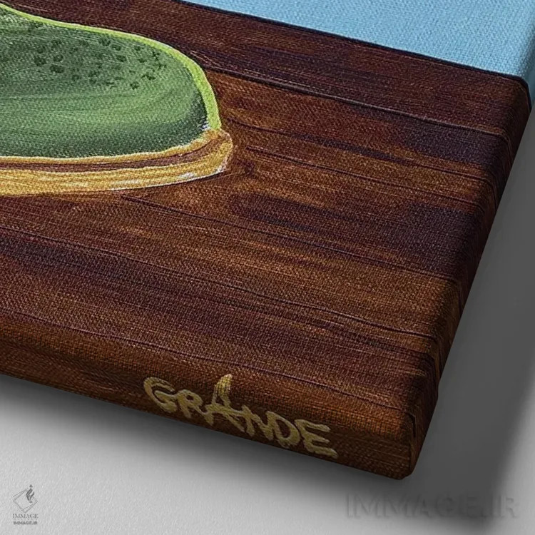 تابلو دکوراتیو اگر توانستی مرا بگیر اثر آلا گرانده - نمای نزدیک بافت بوم