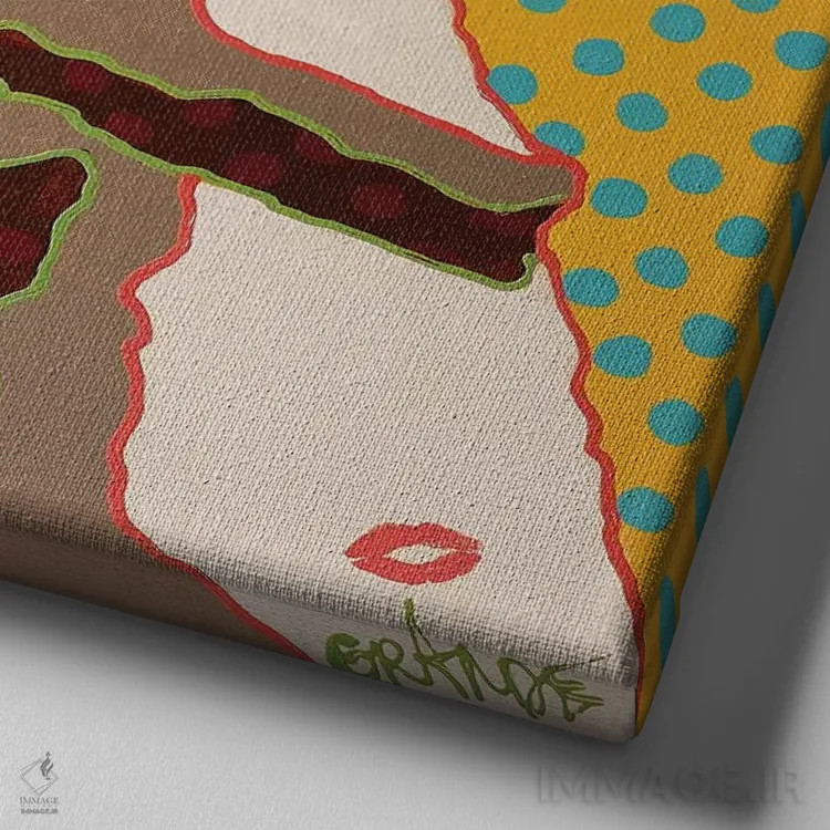 تابلو دکوراتیو رئیس پاگ اثر آلا گرانده - نمای نزدیک بافت بوم