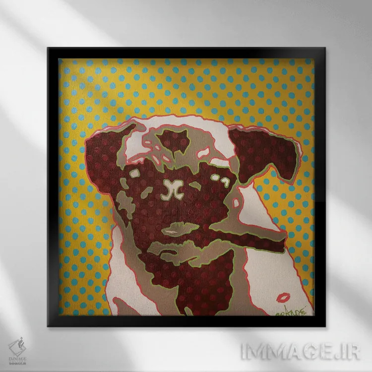 تابلو دکوراتیو رئیس پاگ اثر آلا گرانده - نمای قابدار مشکی