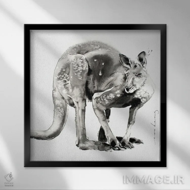 تابلو دکوراتیو پرش استرالیایی II اثر سو بنگ لیم - نمای قابدار مشکی