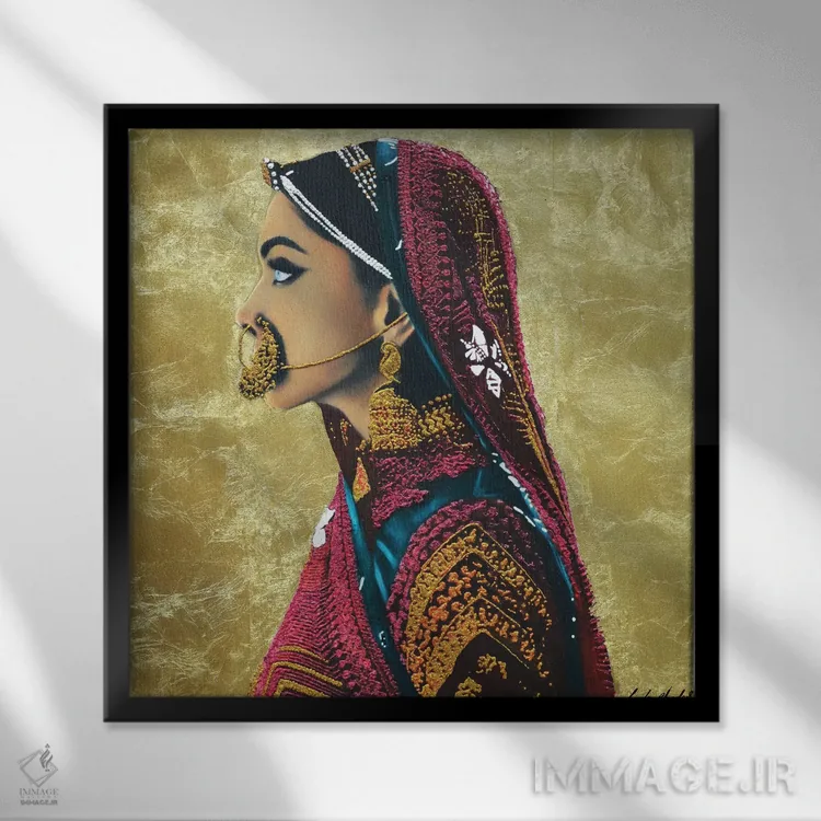 تابلو دکوراتیو پارواتی اثر لیندا چارلز - نمای قابدار مشکی