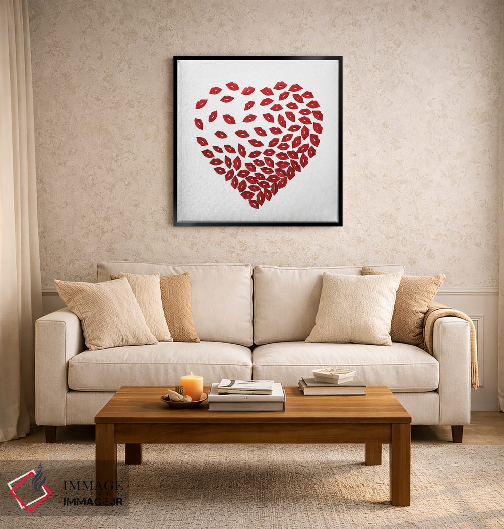 تابلو مدرن بوسه دل من اثر آلا گرانده - D3B