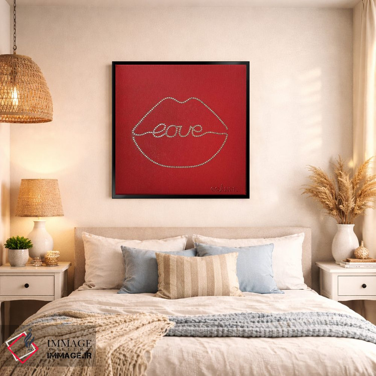 تابلو دکوراتیو بوسه عشقی الماس گونه اثر آلا گرانده - D1B