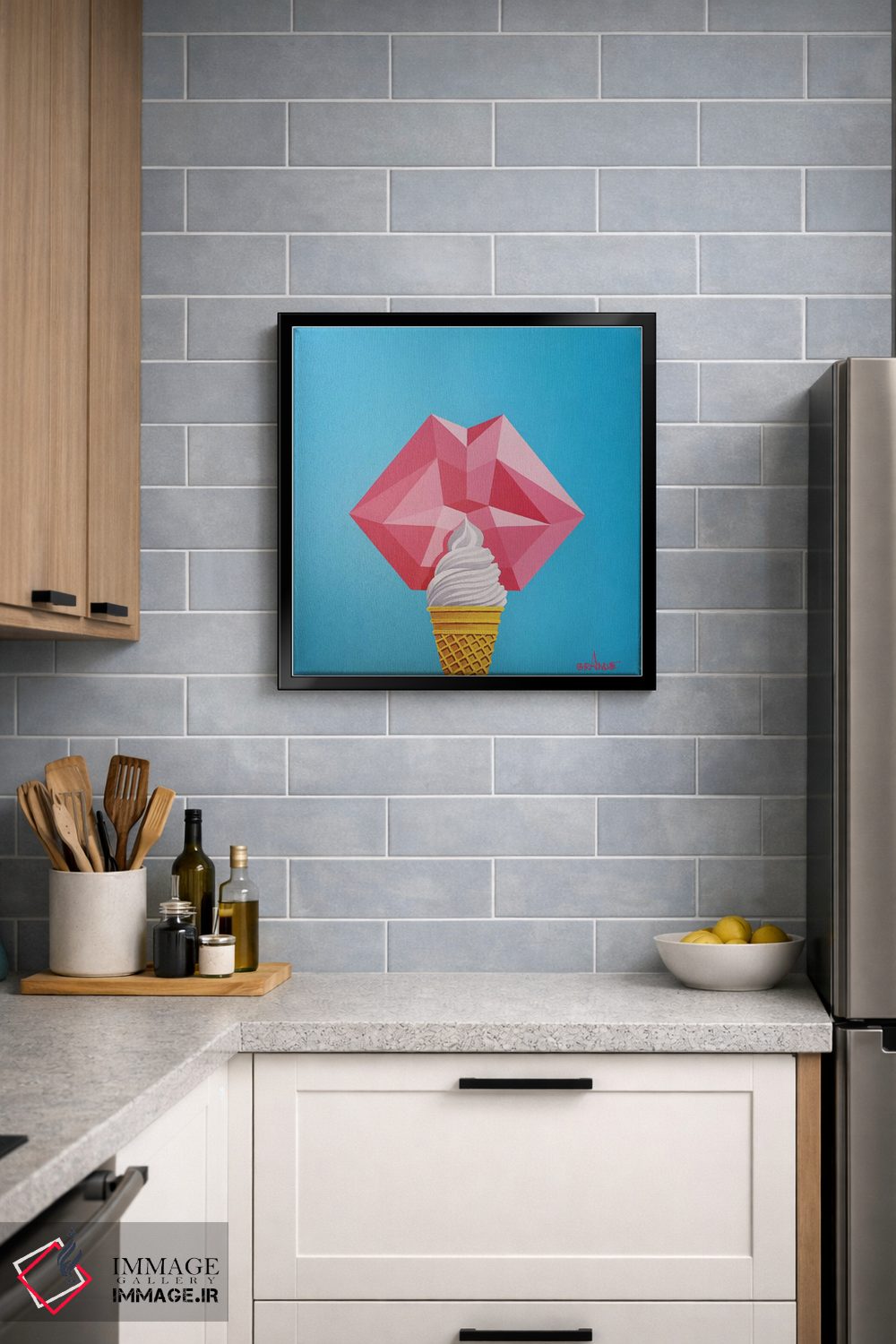 تابلو مدرن بستنی عشق اثر آلا گرانده - D5B