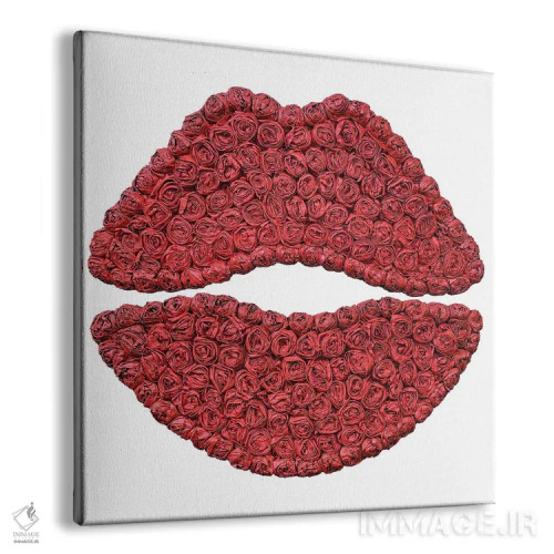 تابلو دکوراتیو بوسه گل رز اثر آلا گرانده - نمای پرسپکتیو محصول