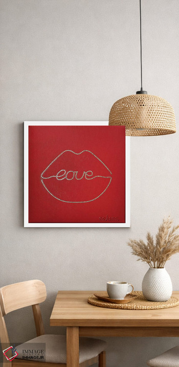 تابلو دکوراتیو بوسه عشقی الماس گونه اثر آلا گرانده - D5W