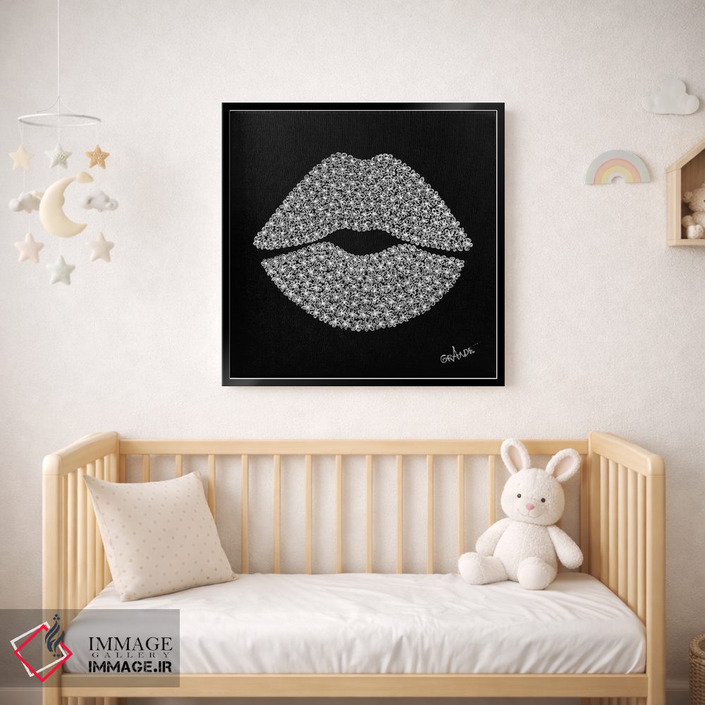 تابلو دکوراتیو لب های سفید اثر آلا گرانده - D1B