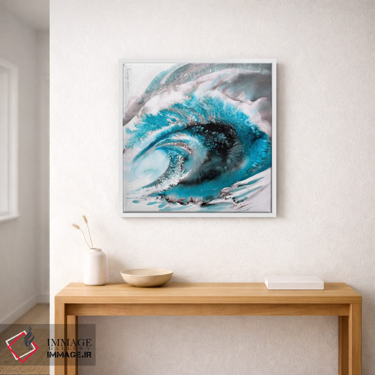 تابلو دکوراتیو امواج خروشان دو اثر سو بنگ لیم - D1W