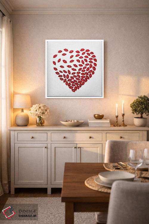 تابلو مدرن بوسه دل من اثر آلا گرانده - D6W