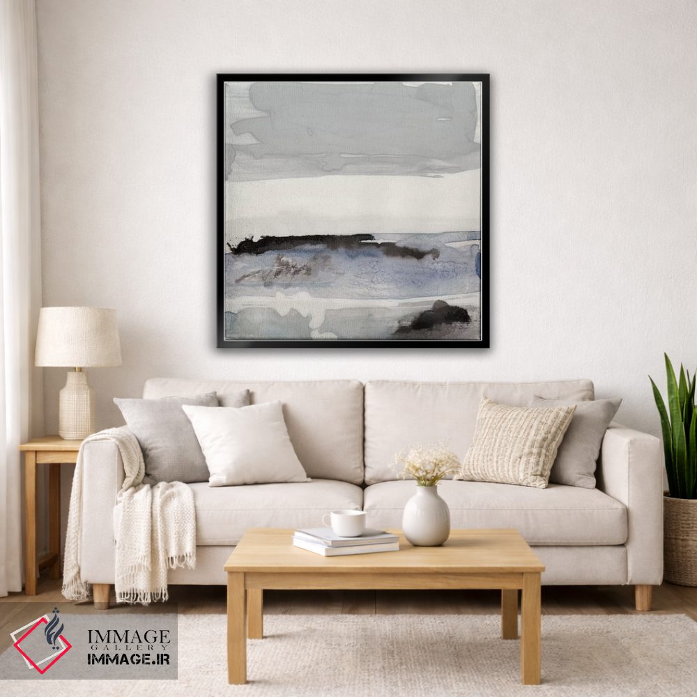 تابلو مینیمال منظره دریایی ارگانیک آبی شماره ۴ اثر لیلا براما - D4B