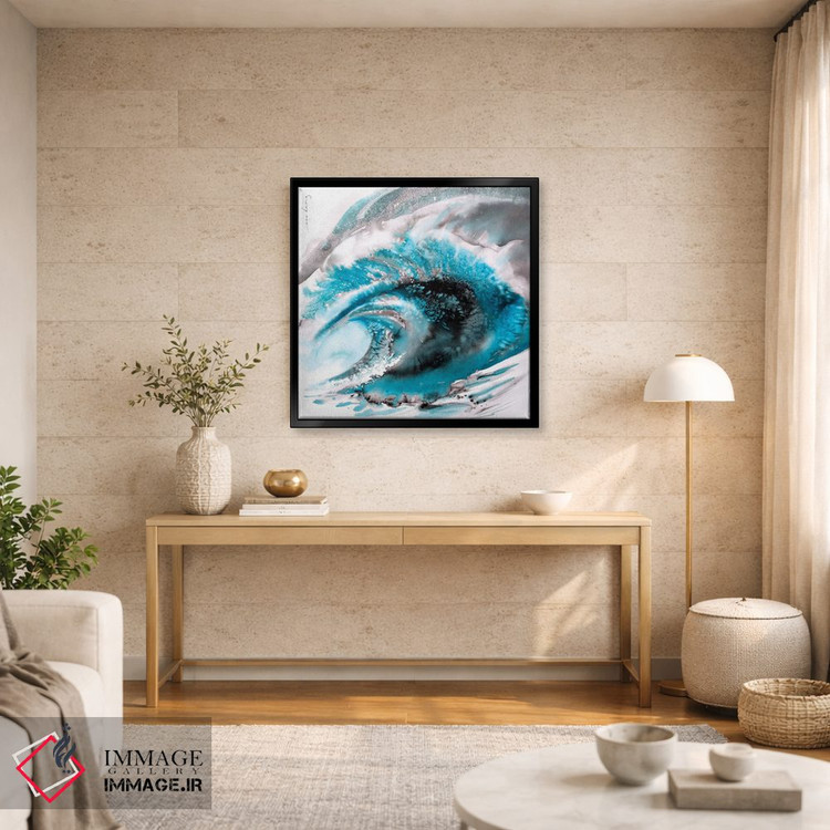 تابلو دکوراتیو امواج خروشان دو اثر سو بنگ لیم - D3B