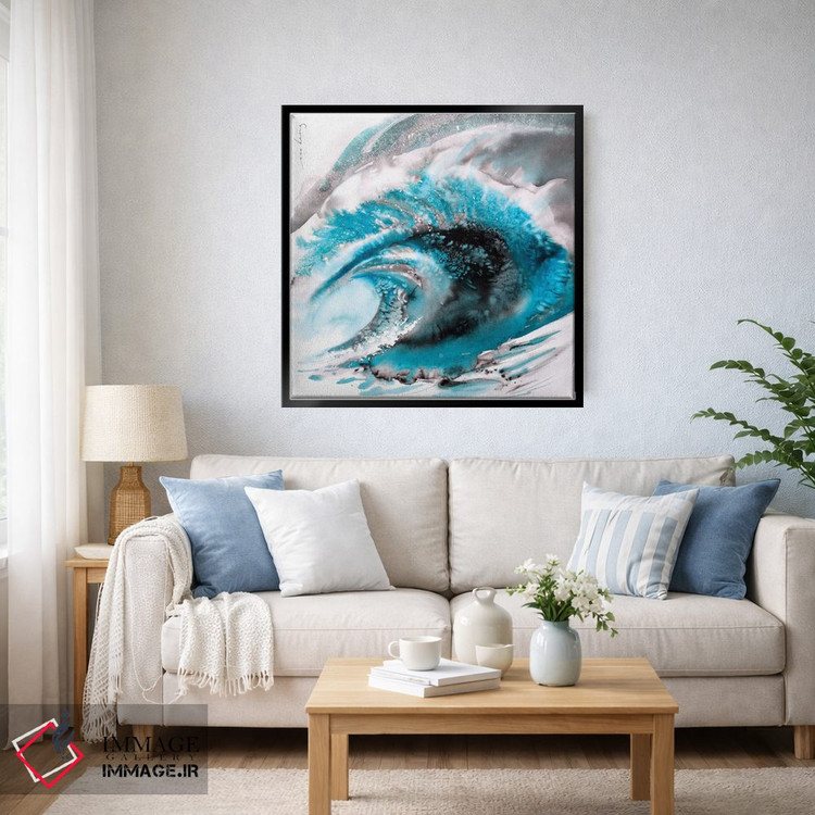 تابلو دکوراتیو امواج خروشان دو اثر سو بنگ لیم - D4B