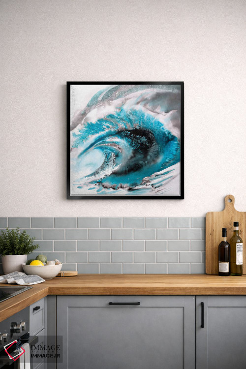 تابلو دکوراتیو امواج خروشان دو اثر سو بنگ لیم - D5B