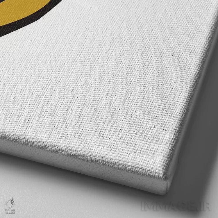 تابلو مینیمال سایه نما اثر لیندا گوبتا - نمای نزدیک بافت بوم