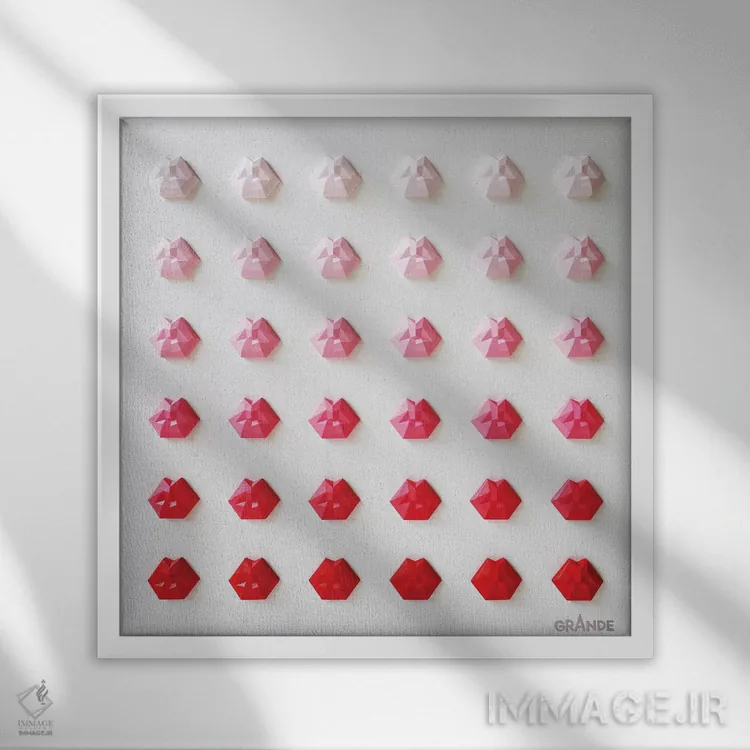 تابلو مدرن صعود اثر آلا گرانده - نمای قابدار سفید