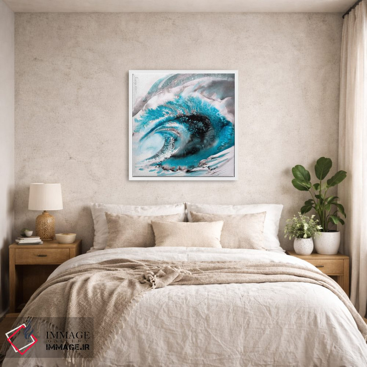 تابلو دکوراتیو امواج خروشان دو اثر سو بنگ لیم - D6W