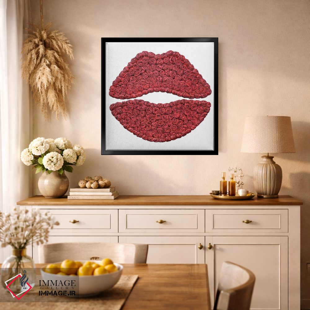 تابلو دکوراتیو بوسه گل رز اثر آلا گرانده - D2B