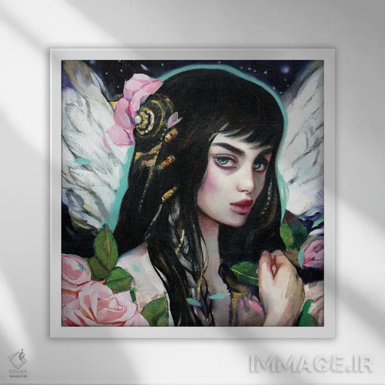 تابلو دکوراتیو مرا نیمه شب ملاقات کن اثر لیوبا برکنر - نمای قابدار سفید