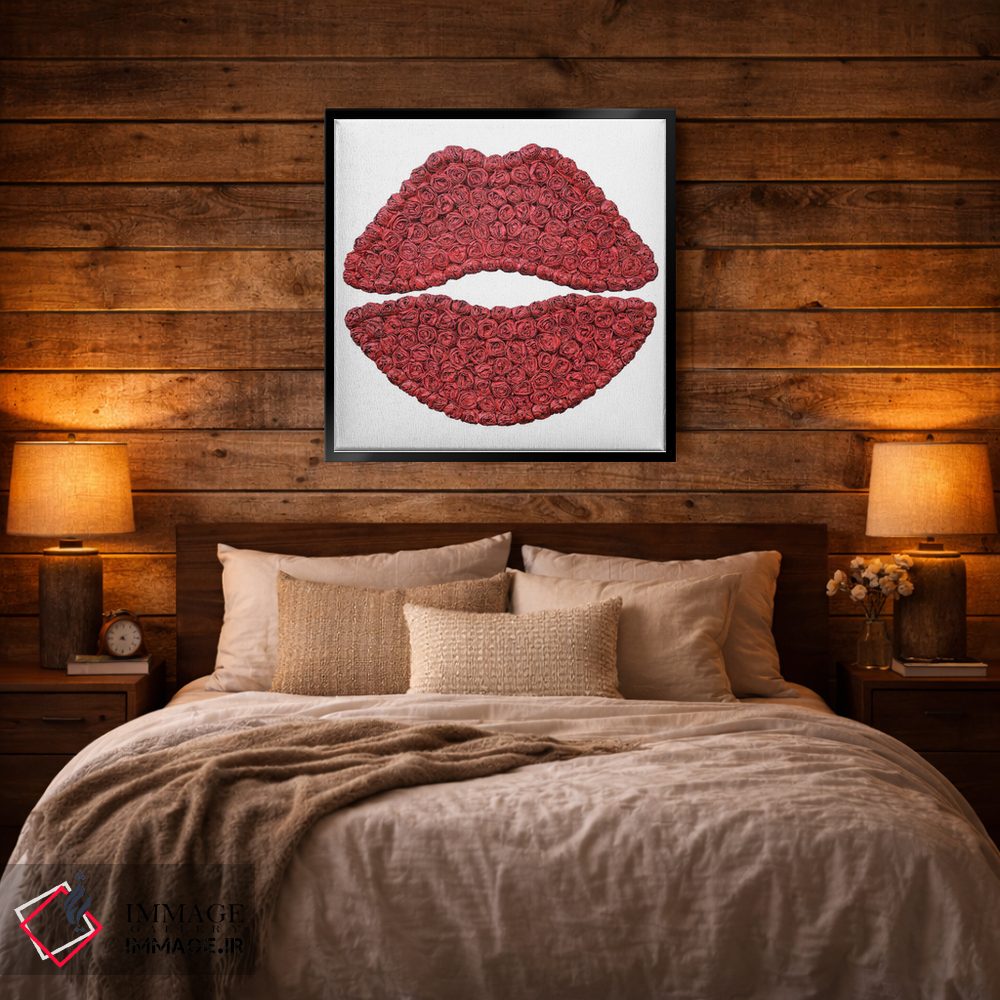 تابلو دکوراتیو بوسه گل رز اثر آلا گرانده - D4B