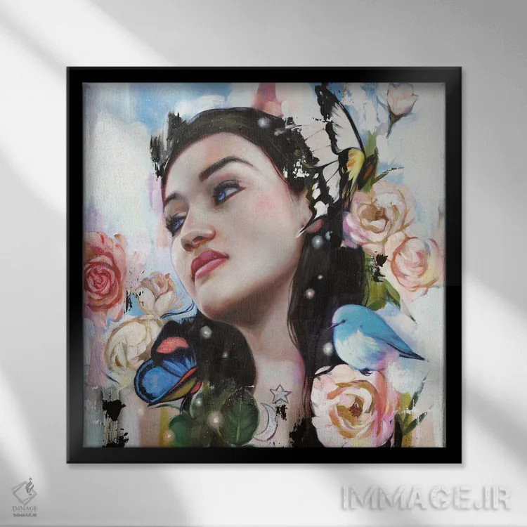 تابلو دکوراتیو اگر دنبال خرگوش ها بروی اثر لیوبا برکنر - نمای قابدار مشکی